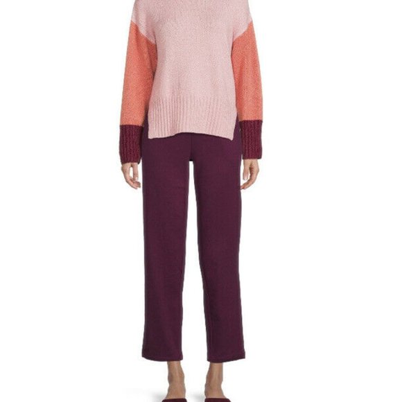 Time and Tru Women's Color Blocked Pink Mock Neck Sweater Size M - Picture 5 of 13